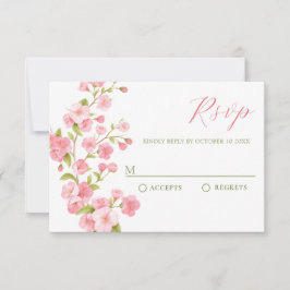 Rosa Sakura blüht Blume RSVP Karte