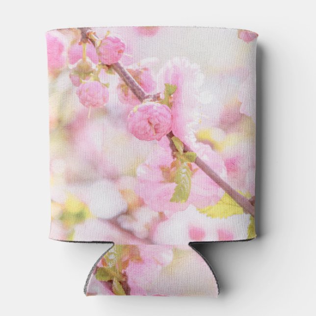 Rosa Sakura-Blume - Blüte der japanischen Kirsche Dosenkühler (Rückseite)