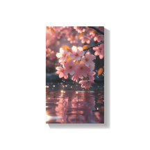 Rosa Sakura-Blume über Wasser | Serene Spring Nat