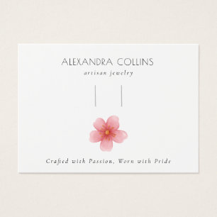 Rosa Sakura-Blüten Floral Haarclip-Anzeigekarte