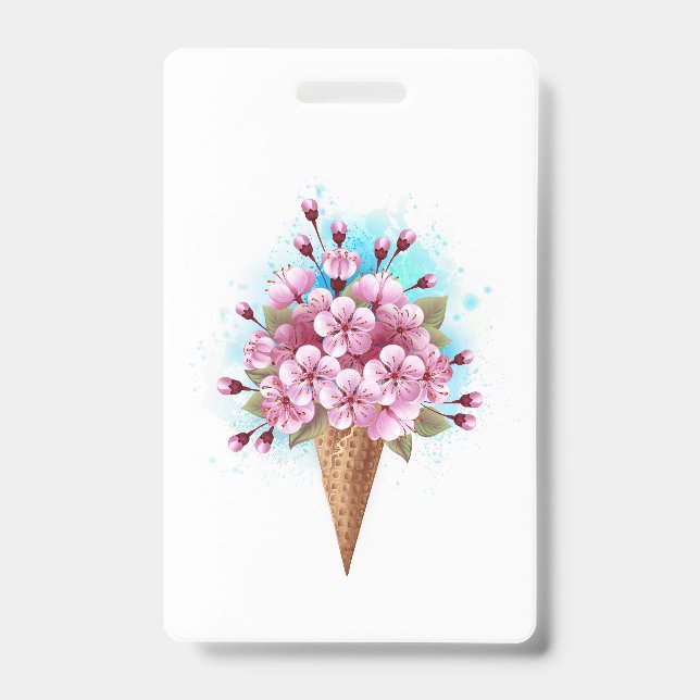 Rosa Sakura Ice Waffel Ausweis (Vorderseite)