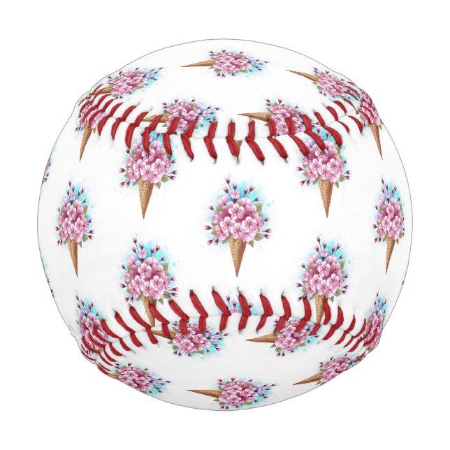 Rosa Sakura Ice Waffel Baseball (Vorderseite)