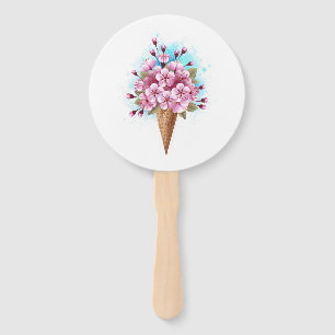 Rosa Sakura Ice Waffel Fächer