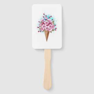 Rosa Sakura Ice Waffel Fächer