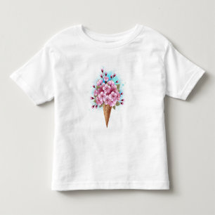 Rosa Sakura Ice Waffel Kleinkind T-shirt