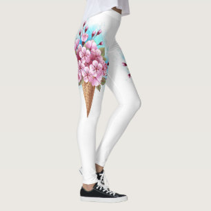 Rosa Sakura Ice Waffel Leggings