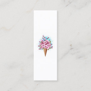 Rosa Sakura Ice Waffel Mini Visitenkarte