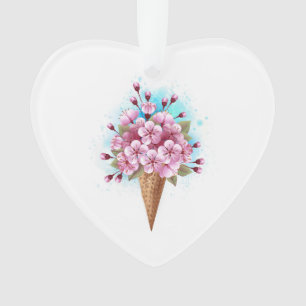 Rosa Sakura Ice Waffel Ornament