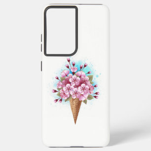 Rosa Sakura Ice Waffel Samsung Galaxy Hülle