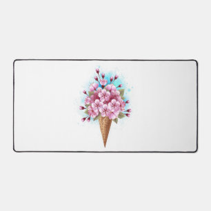 Rosa Sakura Ice Waffel Schreibtischunterlage