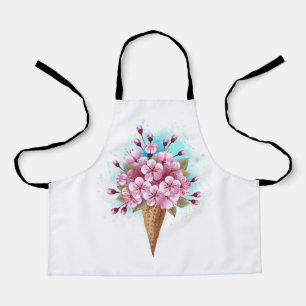 Rosa Sakura Ice Waffel Schürze