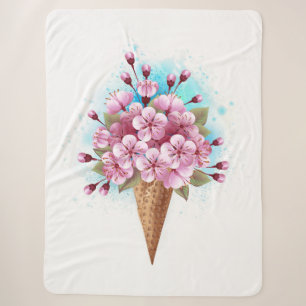 Rosa Sakura Ice Waffel Sherpadecke