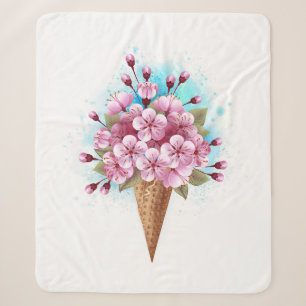 Rosa Sakura Ice Waffel Sherpadecke