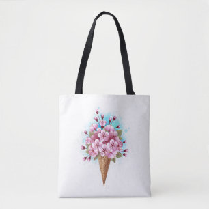 Rosa Sakura Ice Waffel Tasche