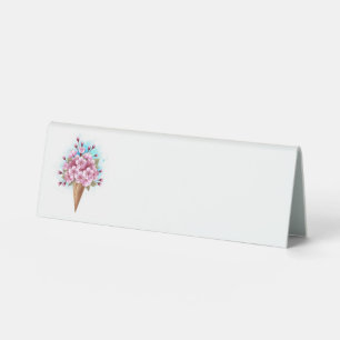 Rosa Sakura Ice Waffel Tischaufsteller