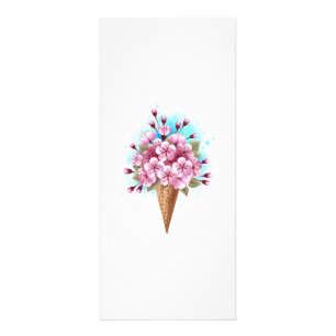Rosa Sakura Ice Waffel Werbekarte