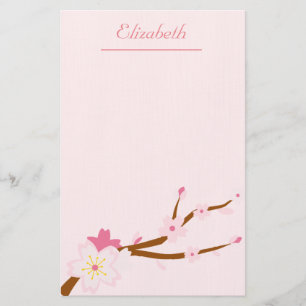 Rosa Sakura Jerry Blossom Japanisch Briefpapier