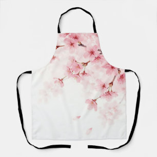 Rosa Sakura-Kirschblüten-Aquarellmuster Schürze