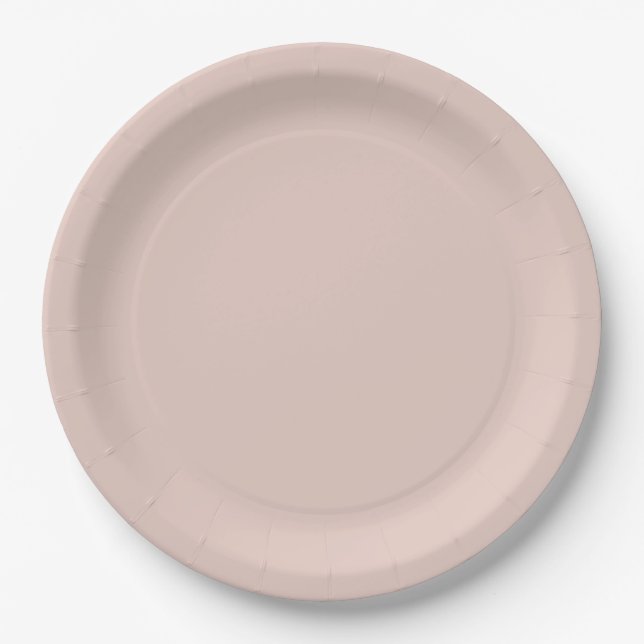 Rosa Salz Hochzeit Schlichtes kundenspezifisches B Pappteller (Vorderseite)