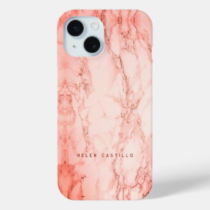 Rosa Salzmarble Personalisiert Sleek und stilvoll Case-Mate iPhone Hülle