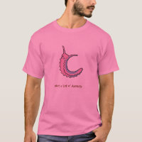 Rosa Samt-Wurm-T - Shirt