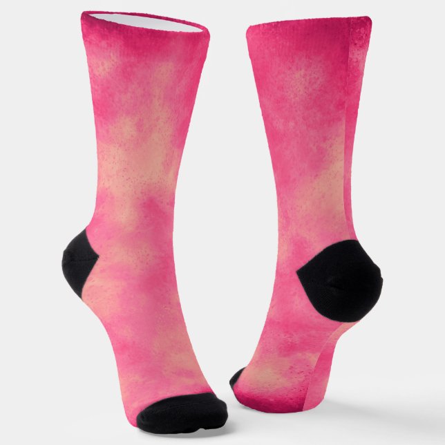 Rosa Sand Cloud-Effekt Nachhaltige Crew Sock Socken (Gewinkelt)