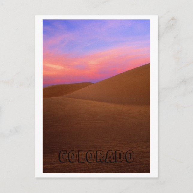 Rosa Sand Postkarte (Vorderseite)