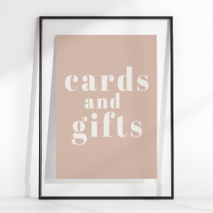 Rosa Sandstein-Typografie Baby Shower Karten Gesch Poster