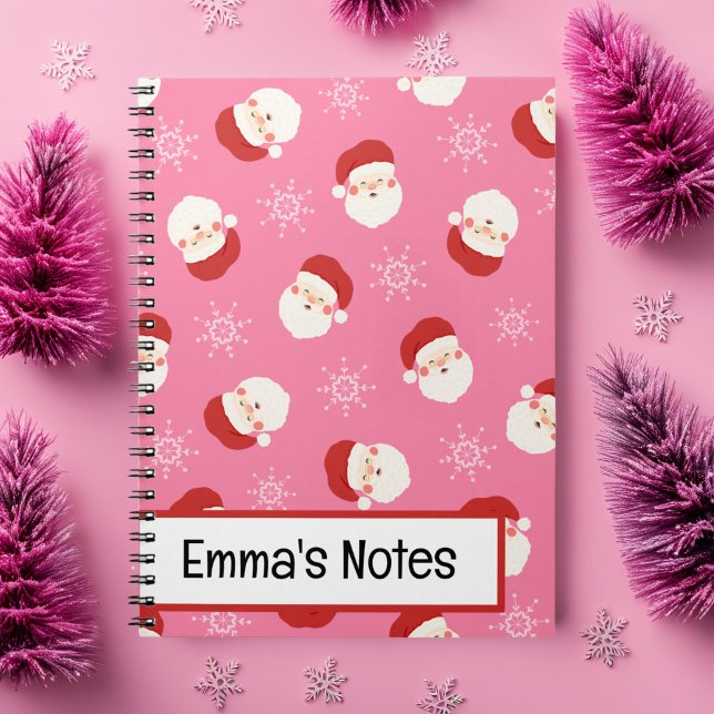 Rosa Santa 2 Notizblock (Pink Santa Notebook)