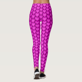 Rosa Saphir Herzklopfkunst Leggings