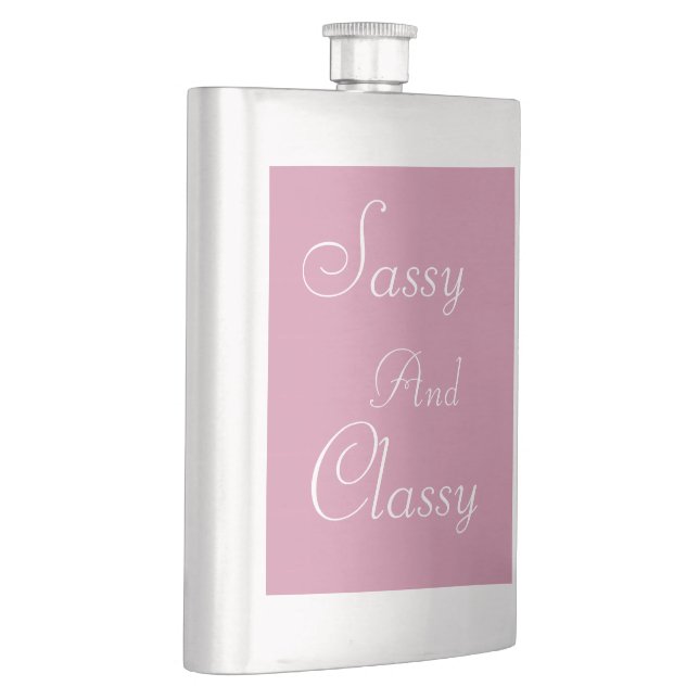 Rosa Sassy and Classy> Frauen Hüftkolben Flachmann (Rechts)
