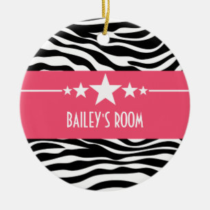 Rosa Sassy Star Zebra Ornament