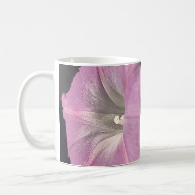 Rosa Satin-Prunkwinde Kaffeetasse (Links)
