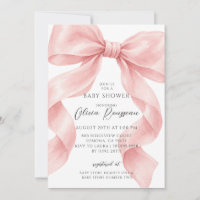 Rosa Satin-Schleife Baby Mädchen Shower