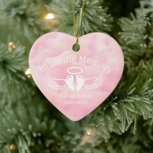 Rosa Säugling Loss Ornament