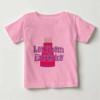 Rosa Säugling T - Shirt W/Tutu "Lass ihnen Eat Cak
