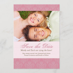 Rosa Save the Date Hochzeitsvorlage