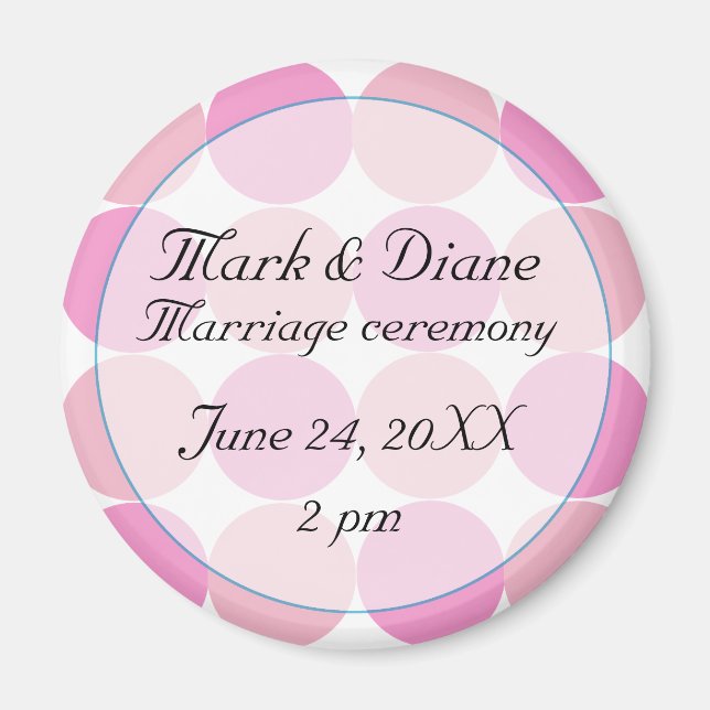 Rosa Save-the-Date-Magnet Magnet (Vorne)