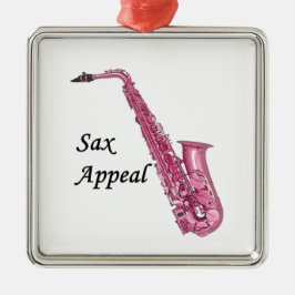 Rosa Sax Ornament Aus Metall