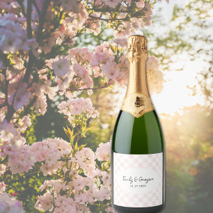 Rosa Schachbrettmuster-Hochzeit bemalt