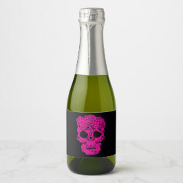 Rosa Schädel Sparkling Weinflasche