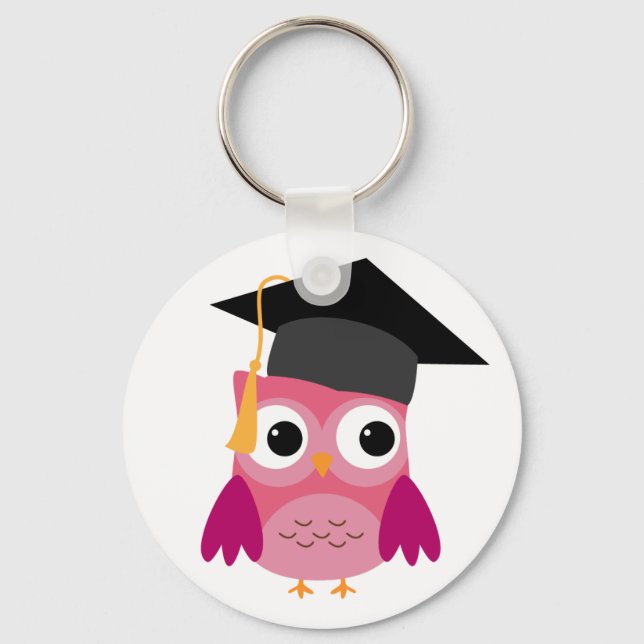 Rosa Schale mit Schlüsselanhänger der Graduierungs (Vorderseite)