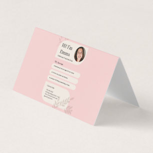 Rosa-Schamrot-Postpartum-Doula-Professionelles-Des Visitenkarten