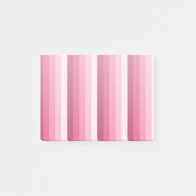 Rosa Schattenstreifen Post-it Klebezettel (Vorderseite)