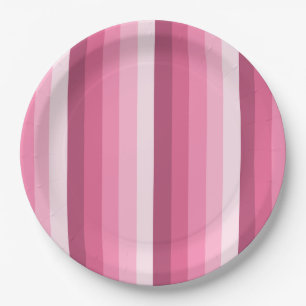 Rosa Schattierungsstreifen Pappteller