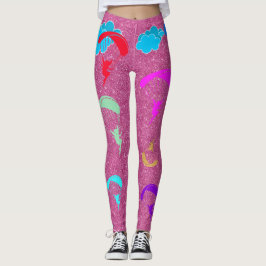 Rosa Schein-bunte Elf-Leggings Leggings
