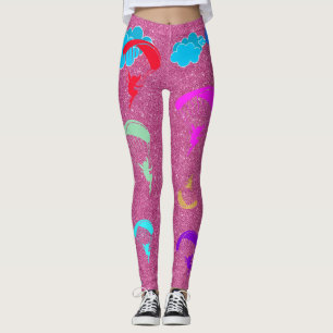 Rosa Schein-bunte Elf-Leggings Leggings