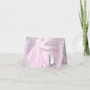 Rosa Schein-KleiderTiara danken Ihnen zu kardieren Dankeskarte