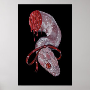 Rosa Schlange 13x18cm bis 20x25cm - nur 1 drucken Poster