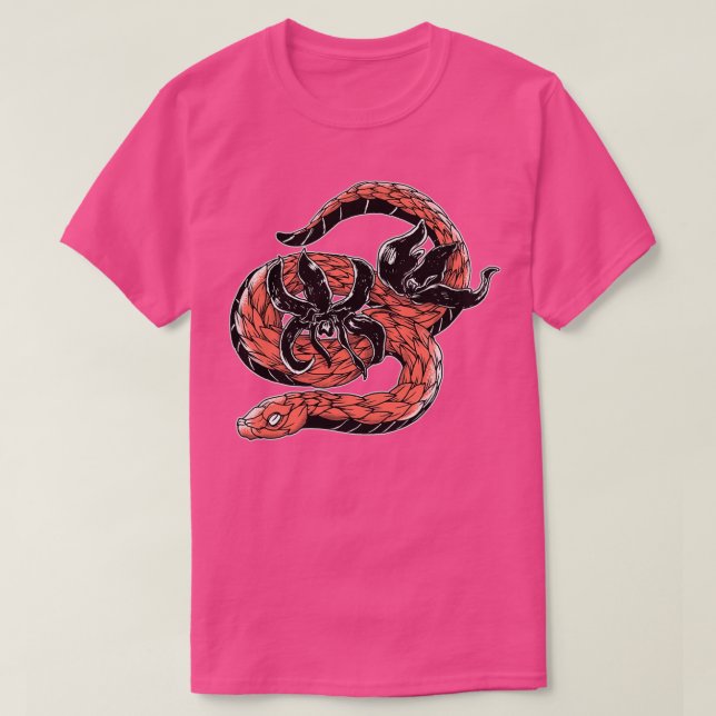 Rosa Schlange 2 T-Shirt (Design vorne)